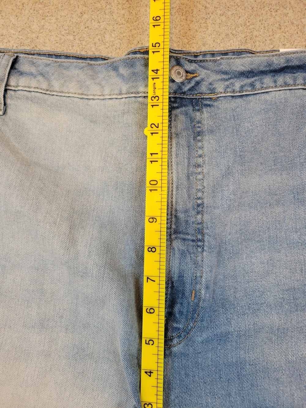 Old Navy O.G. Straight High Rise Two Tone Denim Shorts Size 28W Cotton Stretch